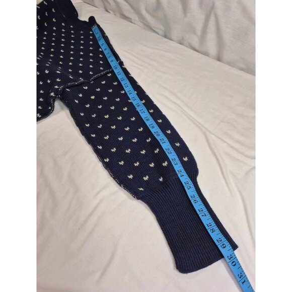 Free People Cropped Sweater Women's Size S Blue Easy Street Patterned Boxy (52) - Picture 4 of 12